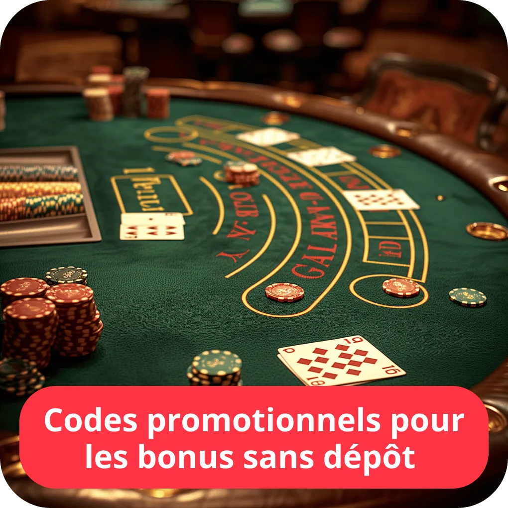 Codes promotionnels pour les bonus sans dépôt 